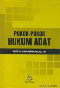 Pokok-Pokok hukum  Adat