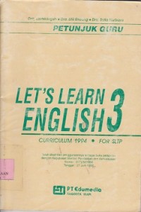 Petunjuk guru : let's learn english 3