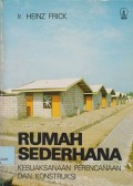 Rumah sederhana : kebijakan perencanaan dan konstruksi