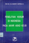 Penelitian hukum di Indonesia pada akhir abad ke20