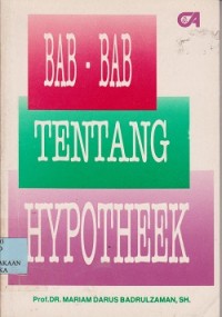 Bab-bab tentang hypoteheek