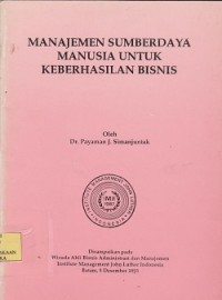 Manajemen sumberdaya manusia untuk keberhasilan bisnis