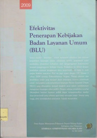 Efektivitas penerapan kebijakan Badan Layanan Umum (BLU)