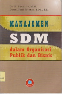 Manajemen SDM dalam organisasi publik dan bisnis