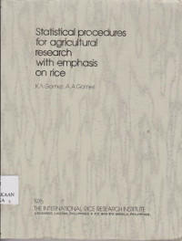 Statistical procedures for agricultural research with emphasis on rice