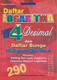 Daftar logaritma 4 desimal dan daftar bunga delapn desimal