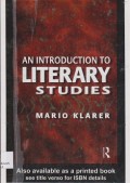 An introduction to literary studies