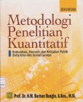 Metodologi penelitian kuantitatif komunikasi,ekonomi, dan kebijakan publik serta ilmu-ilmu sosial lainnya