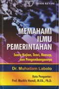 Memahami Ilmu pemerintahan :  suatu kajian, teori, konsep, dan pengembangannya