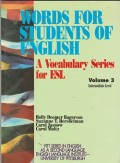 Words for students of english a vocabulary series for ESL