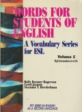 Words for students of english a vocabulary series for ESL