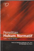 Penelitian hukum normatif : suatu tinjauan singkat