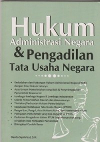 Hukum administrasi negara & pengadilan tata usaha negara