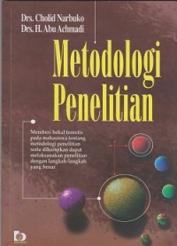 Metodologi penelitian : memberikan bekal teoritis pada mahasiswa tentang metodologi penelitian serta diharapkan dapat melaksanakan penelitian dengan langkah-langkah yang benar