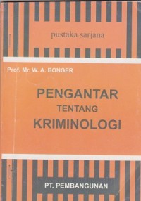 Pengantar tentang kriminologi