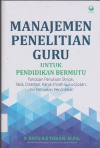 Manajemen penelitian guru : untuk pendidikan bermutu
**APBD