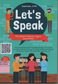 Let's speak : percakapan bahasa Inggris tanpa ribet