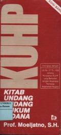 KUHP Kitab Undang-Undang Hukum Pidana