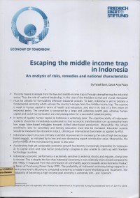 Escaping the middle income trap in Indonesia : an analysis of risk, remedies and national characteristics