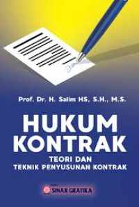 Hukum Kontrak Teori & Teknik Penyusunan Kontrak