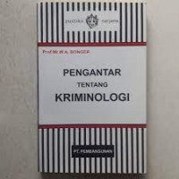 Image of Pengatar Tentang Kriminologi