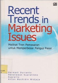 Image of Recent trends in marketing issues