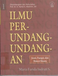 Image of Ilmu perundang-undangan : jenis, fungsi, dan materi muatan