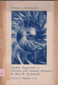 Image of Student supplement to calculus with analytic geometry by Earl W. Swokowski