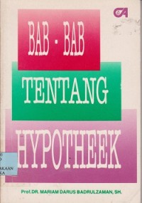 Image of Bab-bab tentang hypoteheek