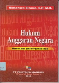 Image of Hukum anggaran negara : materi kuliah pada perguruan tinggi