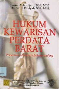 Image of Hukum kewarisan perdata barat : pewarisan menurut UndangUndang