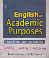 Image of English for academic purposes : a successful way to learn scientifis english