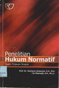 Image of Penelitian hukum normatif : suatu tinjauan singkat