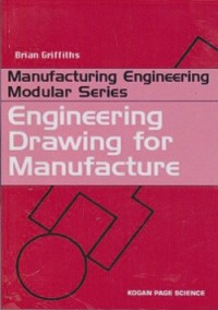 Image of Engineering drawing for manufacture : manufacturing engineering modular series