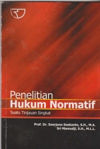 Image of Penelitian hukum normatif : suatu tinjauan singkat