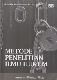 Image of Metode penelitian ilmu hukum