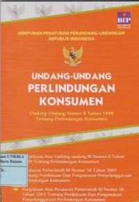 Image of Undang-undang perlindungan konsumen : undang-undang nomor 8 tahun 1999 tentang perlindungan konsumen