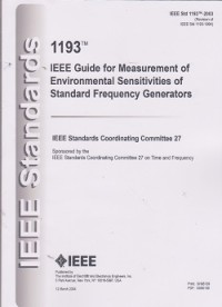 Image of Ieee guide for measurement of environmrntal sensitivities of standard frequency generators
