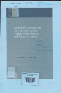 Image of Earthquake engineering for concrete dams: design, performance, and research needs