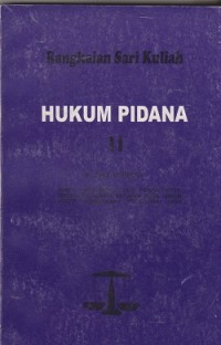 Image of Rangkaian sari kuliah hukum pidana I