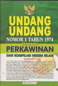 Image of Undang-Undang nomor 1 tahun 1974 tentang perkawinan dan kompilasi hukum Islam