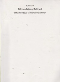Image of Elektrotechnik und elektronik fur maschinenbauer und verfahrenstechniker