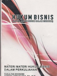 Image of Hukum bisnis (aspek-aspek hukum dalam ekonomi)