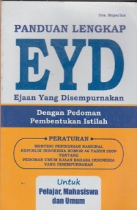 Image of Panduan lengkap EYD ejaan yang di sempurnakan dengan pedoman pembentukan istilah
