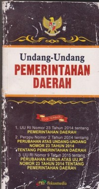 Image of Undang-Undang pemerintah daerah