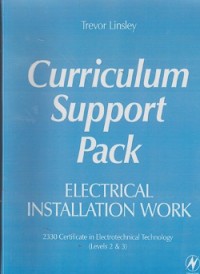 Image of Curriculum support pack : elelctrical installation work